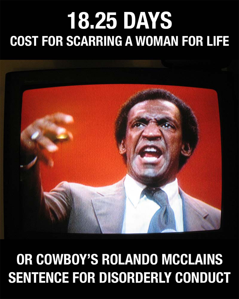 Cosby screaming Cowboy's Rolando McClains disorderly conduct