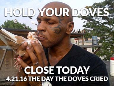 Michael Tyson Kissing Dove 4.21.16