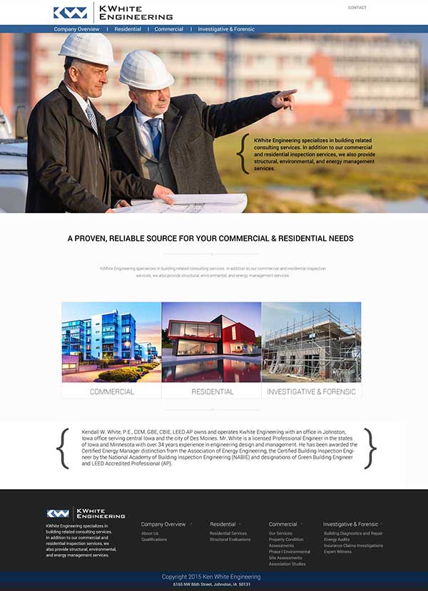 Ken White Engineering Website