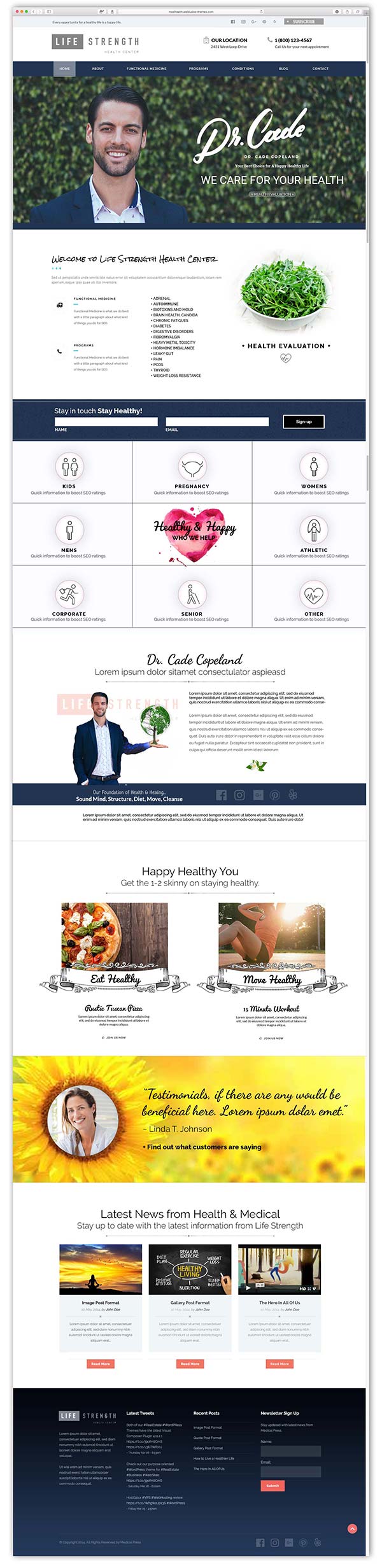 Life Strength Health Services Website