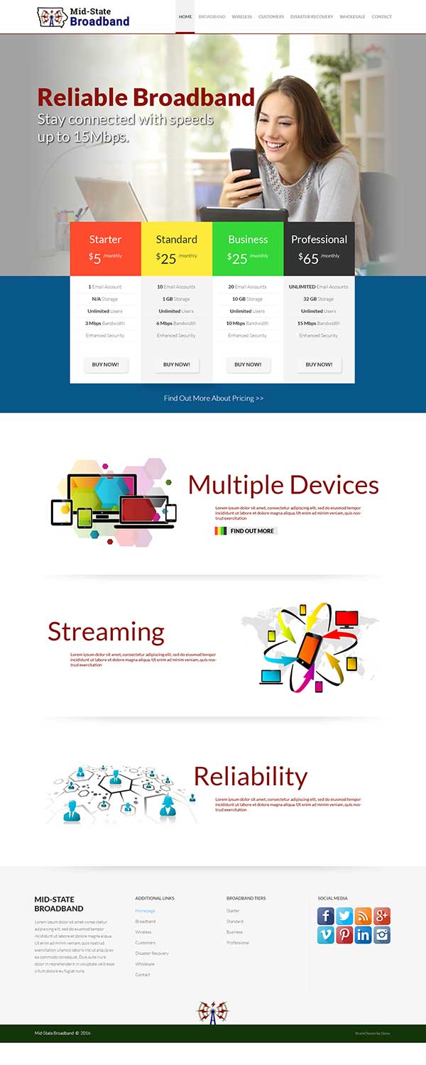 Mid-State Broadband Website