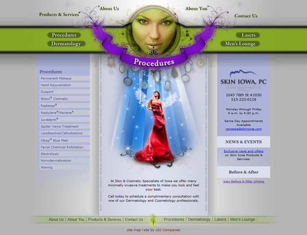 Skin Iowa Website Homepage
