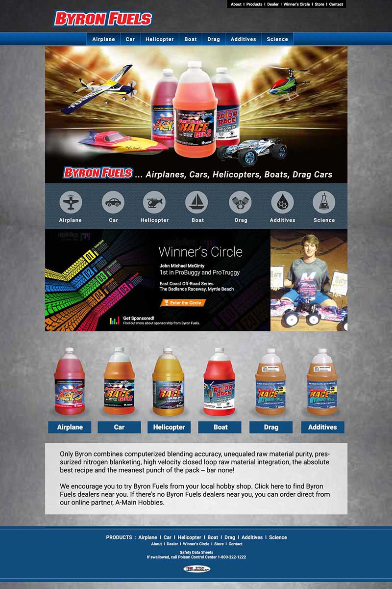 Website Mockup for Byron Fuels
