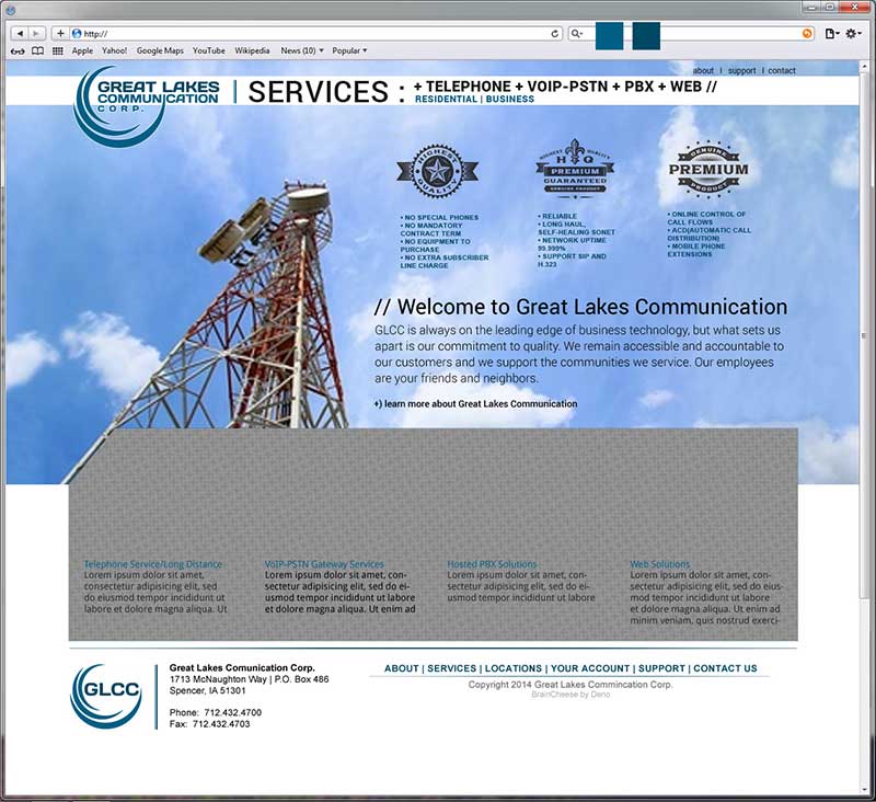 Web Design Mockup