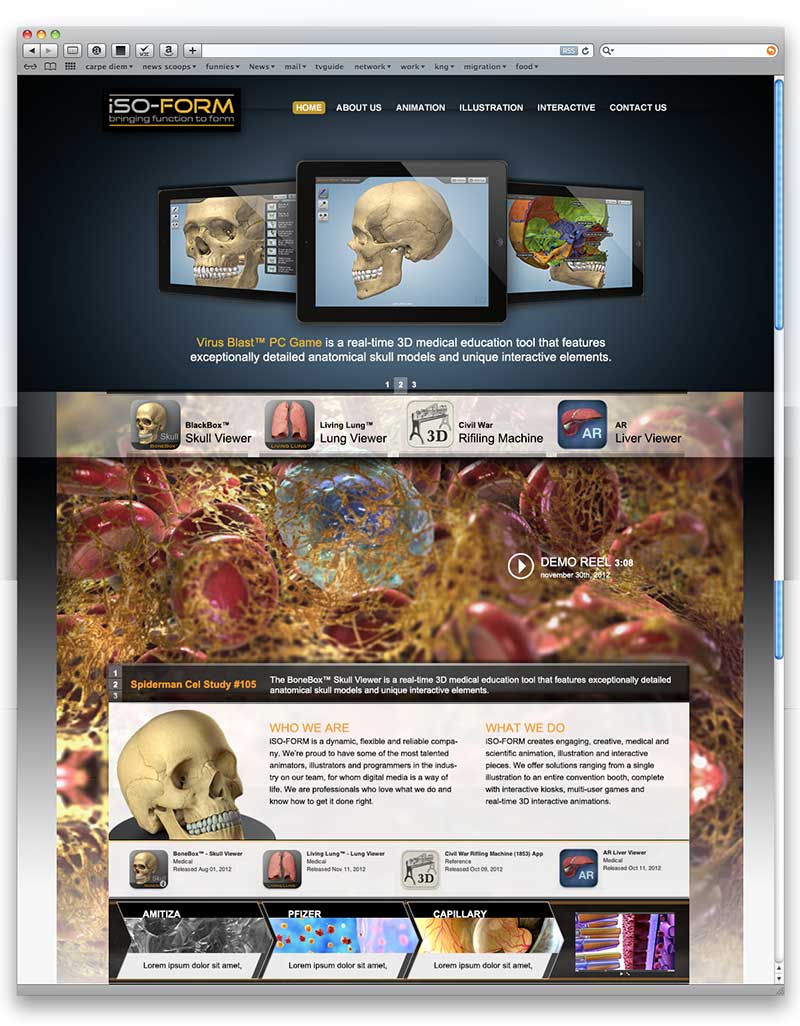 iSO-FORM Website Homepage