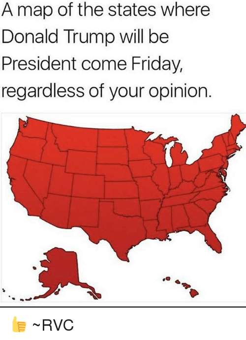 MEME Trump President of Red States